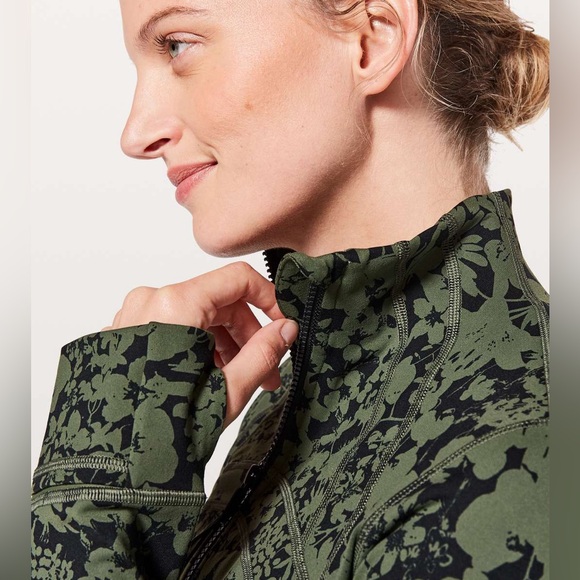 Lululemon Define Jacket Efflorescent Barracks Green Black Size 4 Luon W4AQCS - Picture 4 of 16